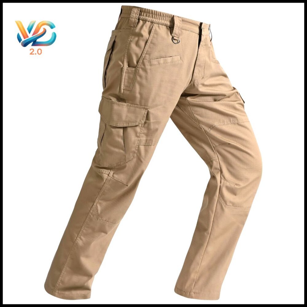 Ripstop Cargo Tactical Pants with 9 Pockets Water Resistant Breathable Hiking